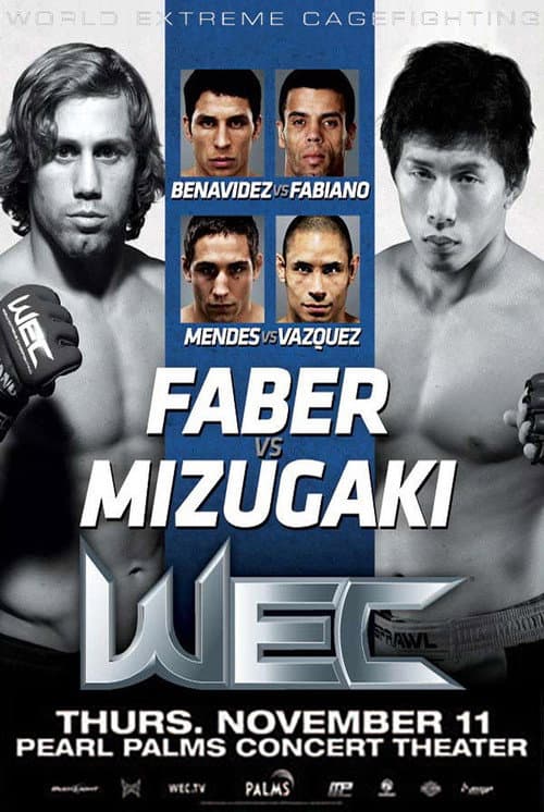 Poster for WEC 52: Faber vs. Mizugaki