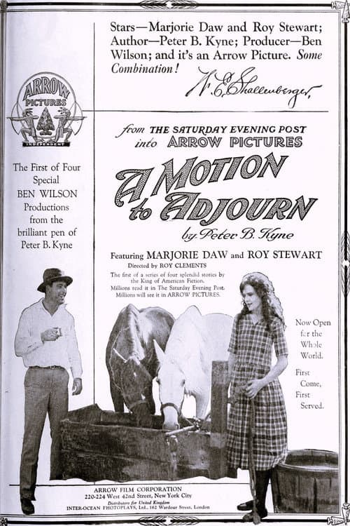 Poster for A Motion to Adjourn